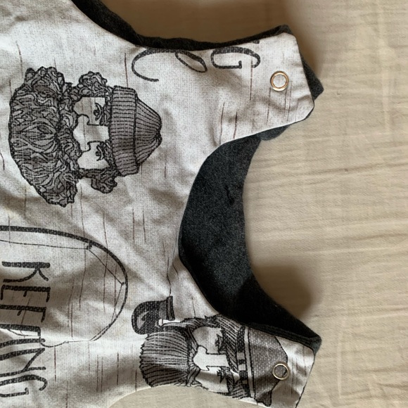 Canadian handmade “Keeping it Reel” short overalls - Picture 4 of 6